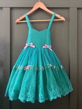Girls Dollcake Green Golly Gosh Dress